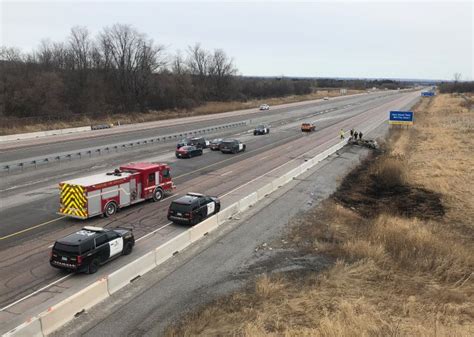 1 Dead After Vehicle Collides Into Barrier Burst Into Flames On Hwy