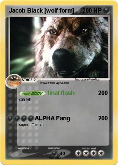 Pokémon Jacob Black wolf form - final flash - My Pokemon Card