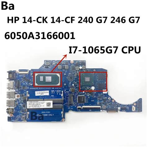 For HP 14 CK 14 CF 240 G7 246 G7 Laptop Motherboard TPN I131