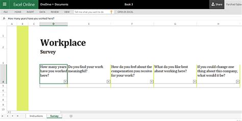 Microsoft Excel Survey Template Pdf Template