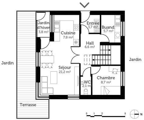 Plan de maison écologique de 90 m² - PagesJaunes