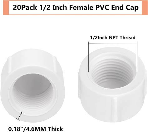 Buy Pack Inch Female Pvc Pipe End Cap Inch Female Threaded