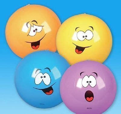 SILLY FACE BEACH BALL 16" Pool Party Beachball New! #ST58 Free Shipping ...