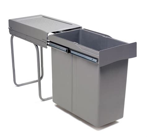 Second Nature Pull Out Kitchen Waste Bin 40 L To Suit 300mm Unit 294gy