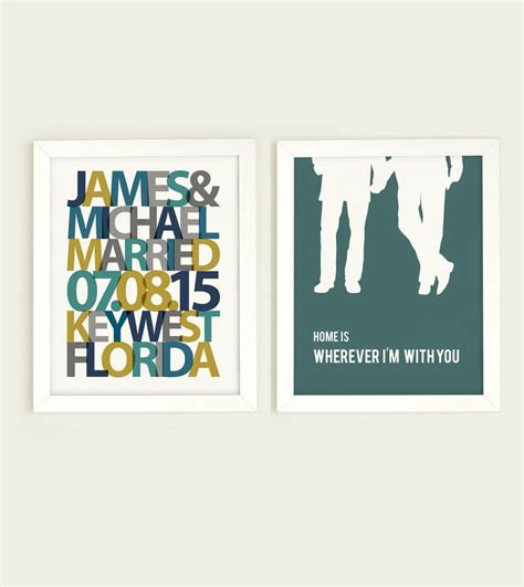 Gay Wedding Gift For Men Gay Engagement Gift Gay Wedding Decor