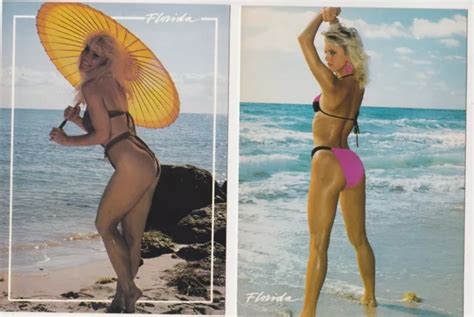 FLORIDA GIRLS POSTCARDS Risque 80 S Pinup Bikini Beach Set Of 4 50 11 80 PicClick UK