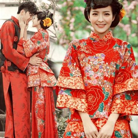 中国風 ウェディングドレス チャイナ風 古代宮廷風唐朝唐装・漢服 結婚式 Chinese Wedding Dress Chinese