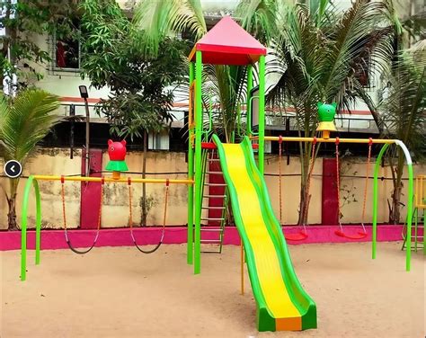 mild steel frame swing   playground equipment  rs