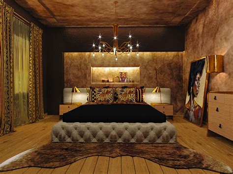 african style bedroom on Behance