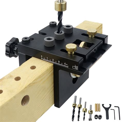 In Woodworking Doweling Jig Kit With Positioning Clip Adjustable