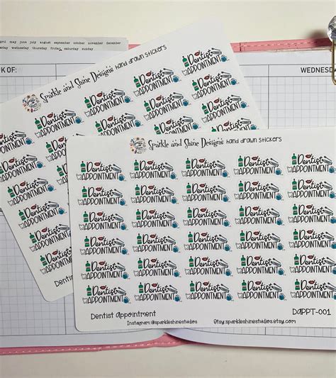 Dentist Appointment Reminder Planner Stickers - Etsy