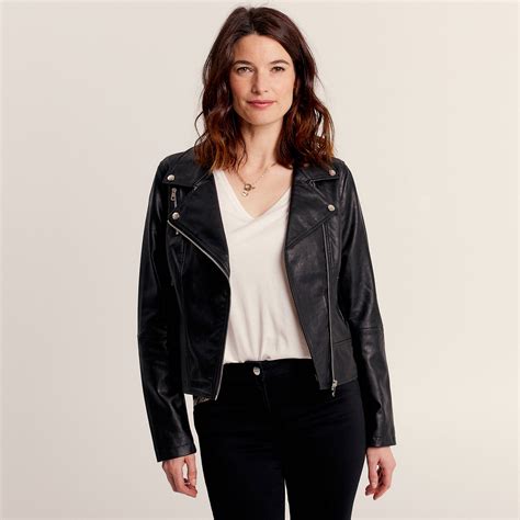 Veste Perfecto Simili Cuir Noir Femme Br Al