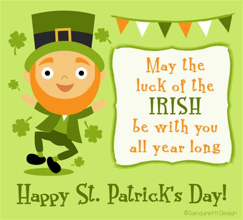 Luck Of The Irish Leprechaun. Free Luck O' the Irish eCards | 123 Greetings