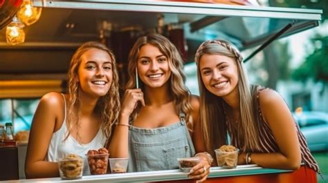 Retrato Generativo De Ia De Tres Impresionantes Mujeres J Venes Que