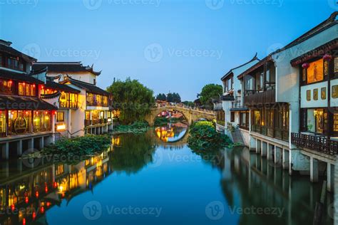 Night Scene of Qibao Ancient Town at qibao in Shanghai, China 6345316 ...