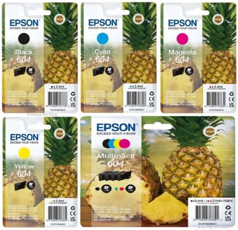 Genuine Epson 604 Pineapple Ink Cartridge WF 2930DWF WF 2935DWF WF