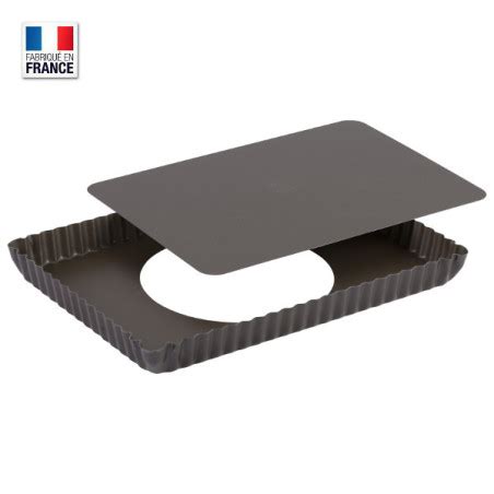 Moule à Tarte fond amovible forme Grand Rectangle Moule anti adhésif