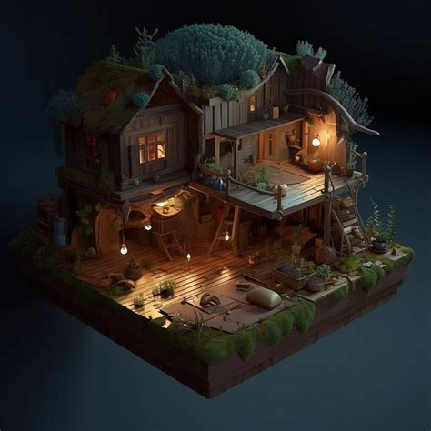 Create Stunning Low Poly 3d Dioramas With Midjourneys Etsy