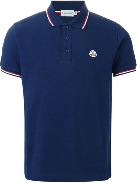 Moncler Classic Polo Shirt In Blue For Men Lyst