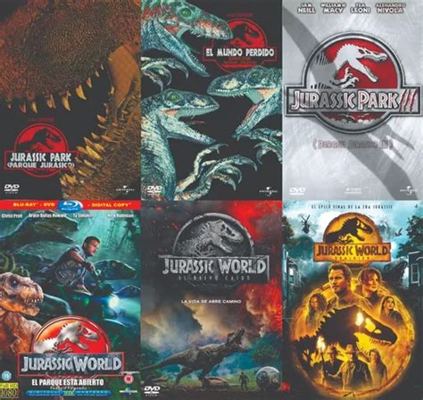 Saga Jurassic Park Jurassic World Completa Dvd MercadoLibre