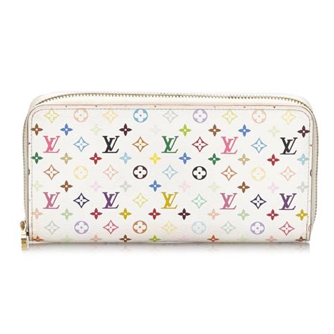 Louis Vuitton Vintage Monogram Multicolore Zippy Wallet White Monogram Canvas Wallet