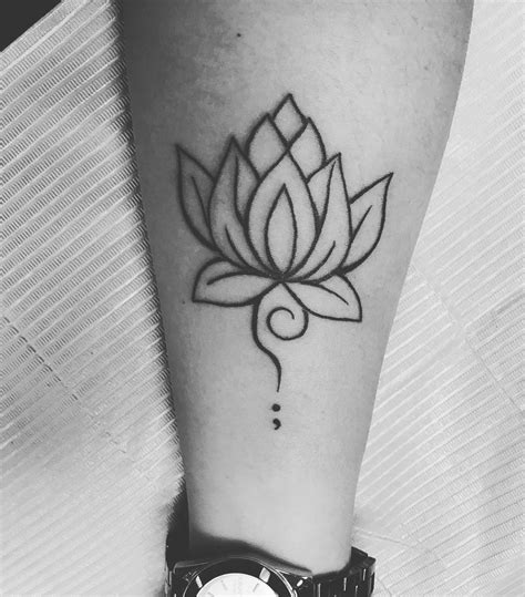 Lotus Semi Colon Tatoo | Neck tattoos women, Neck tattoo, Health tattoo
