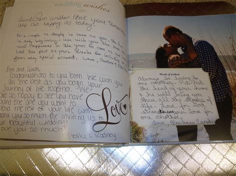 Custom Wedding Guest Book Inside Page Example Wedding Wishes