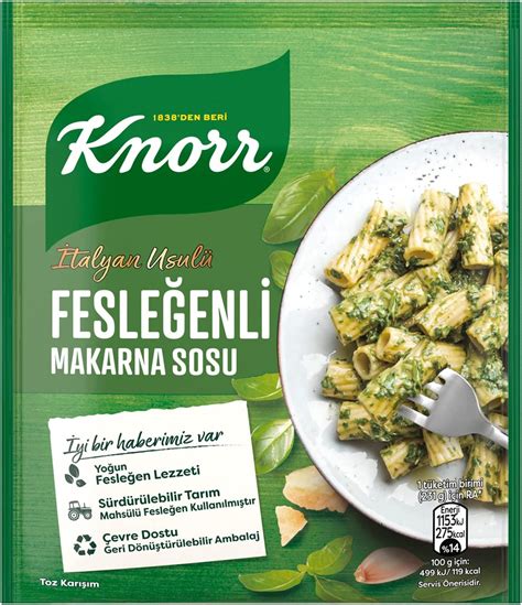 Knorr Makarna Sosu İtalyan Usulü Fesleğenli 50 g OnuAl Fiyat Arşivi