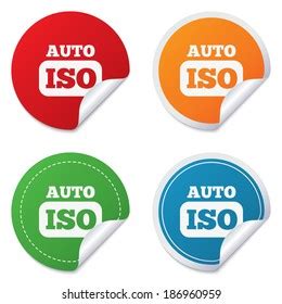 Iso Auto Photo Camera Sign Icon Stock Vector Royalty Free 186960959