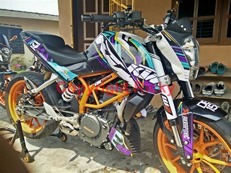 Ktm Duke Custom Decals Graphics New Custom Design Graphics Ktm Duke Naked Bike