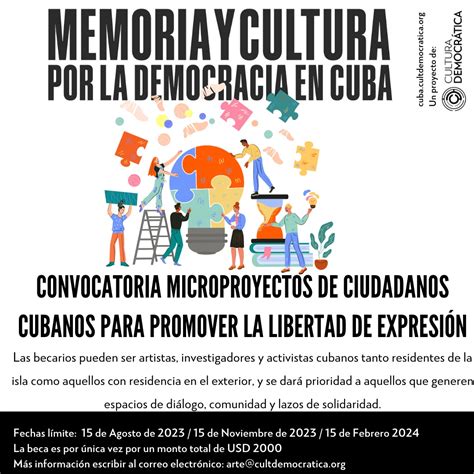 Convocatoria A Microproyectos Cultura X Cuba