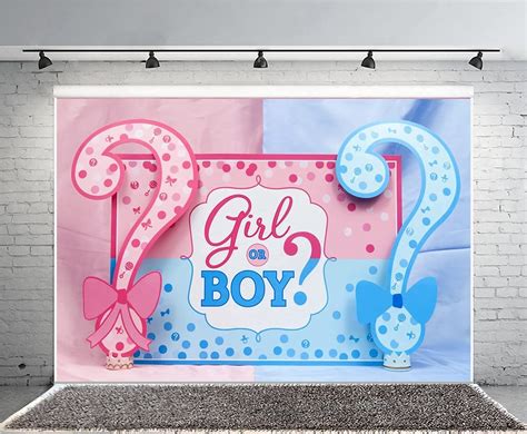 Aofoto 5x3ft Girl Or Boy Gender Reveal Backdrop Baby Shower Party