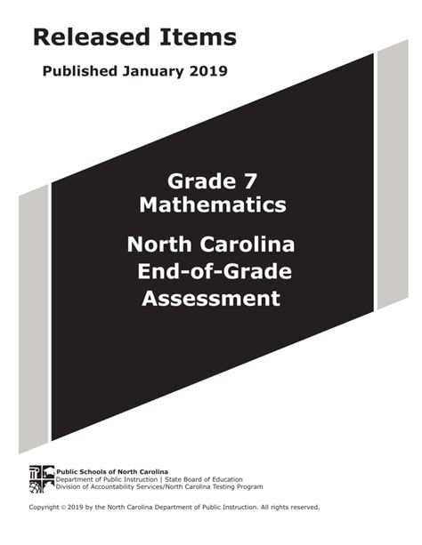 Eog Mathematics Grade Releasedform