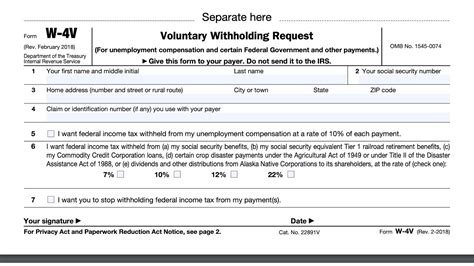 Irs Form W V Walkthrough Voluntary Withholding Request Youtube