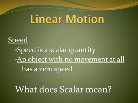 Ppt Linear Motion Powerpoint Presentation Free Download Id6321405