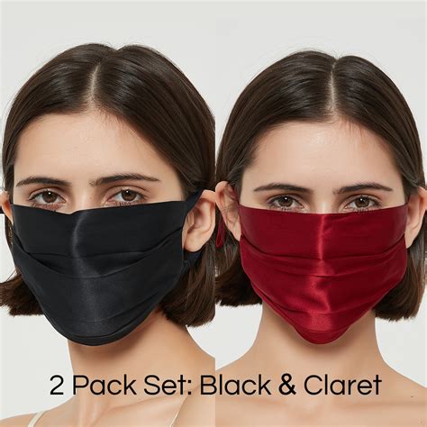 Breathable Silk Face Mask Pleated Two Layers Pure Mulberry Silk ...