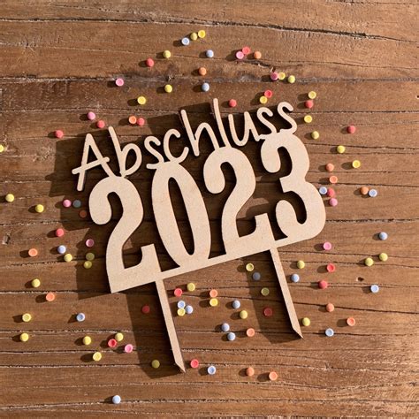 Schulabschluss Topper Holz Cake Kuchen Tortenaufsatz Abschluss