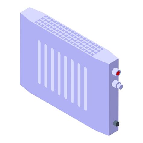 Icono de calefacción central vector isométrico radiador de habitación