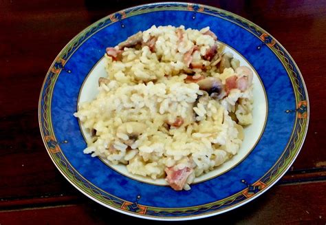 Bacon And Mushroom Risotto Recipe The Pink Peppercorn Food Blog