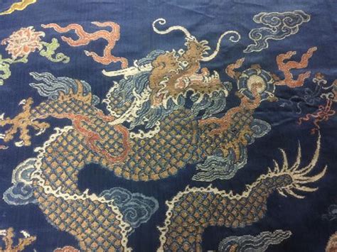 Antique Chinese Robe S Silk Embroidered 5 Claw Dragon Brocade 18th C