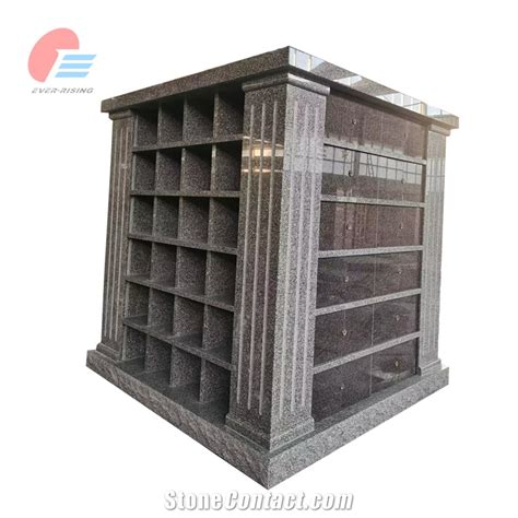 Niche Stin Grey Granite Square Columbarium With Flutes From China