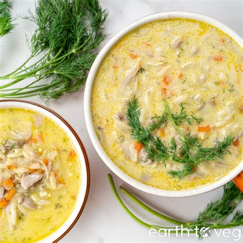 Greek Lemon Rice Soup Vegan Avgolemono Earth To Veg