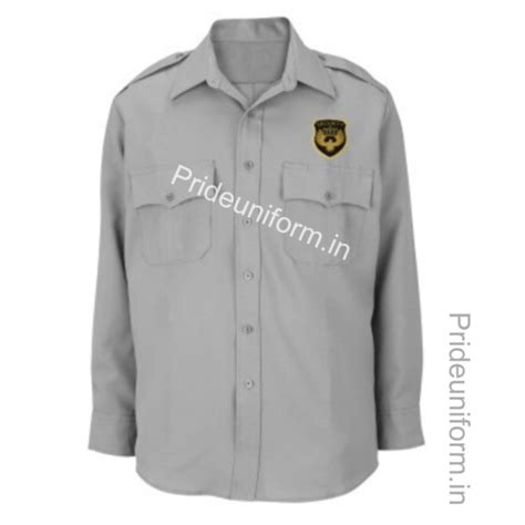 Personalized Security Guard Shirt Gray Pride Uniform