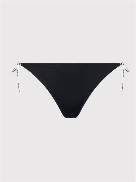 Calvin Klein Swimwear D Od Bikini Cheeky Side Tie Kw Kw Czarny