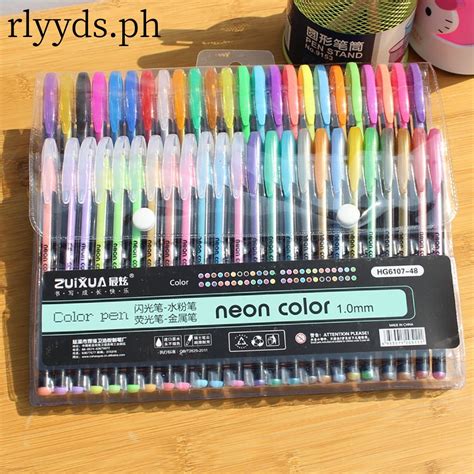 Pcs Canetas De Gel Recargas Rollerball Pastel Neon Glitter Caneta