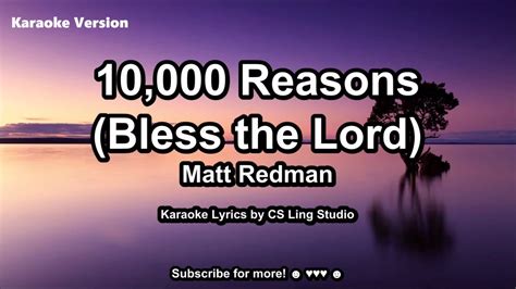 Karaoke Version 10 000 Reasons Bless The Lord Matt Redman