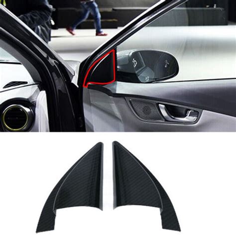 For Hyundai Kona 2018 2022 Carbon Fiber Front Triangle A Pillar Cover