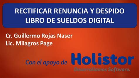 Como Rectificar Libro De Sueldos Digital Youtube