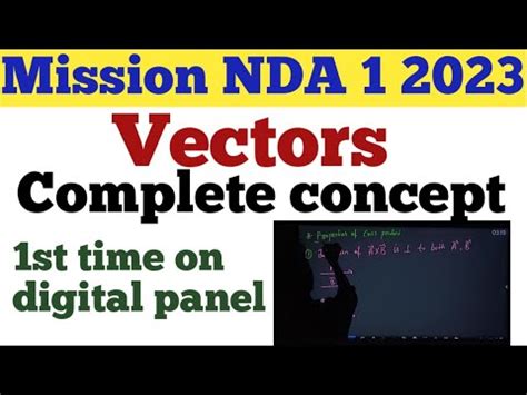 NDA 1 2023 NDA Mathematics Complete Vectors Formula And Concept