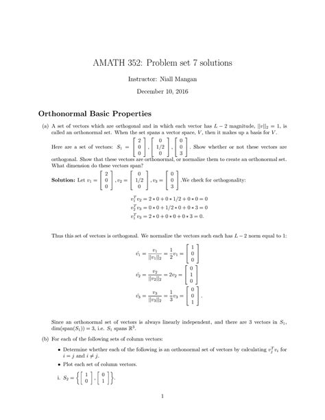 HW7 Solutions Niall Mangan HW Solution Autumn 2016 AMATH 352